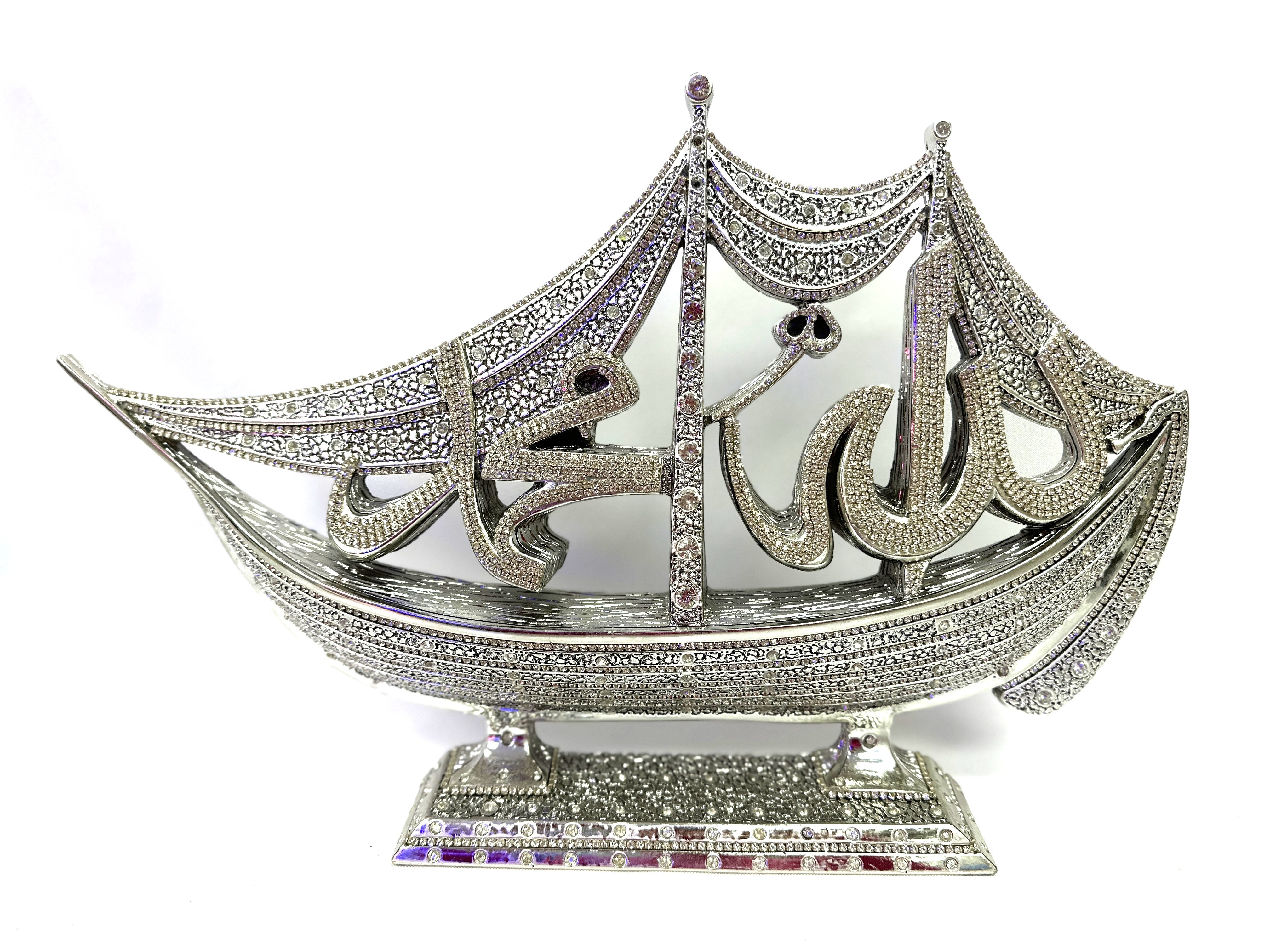 Goldish with shiny crystals islamic decoretion item
